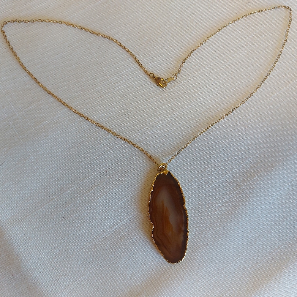 Natural Elegant Marble Cut stone & Chain